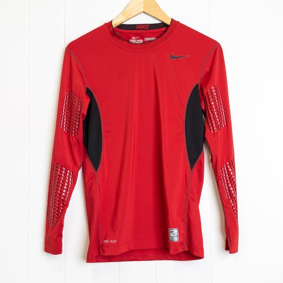 Nike Pro Combat Red and Black Compression Shirt, Medium